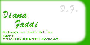 diana faddi business card